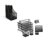 Ensemble Bureau Metallique de 7pcs- Metal Mesh 7-Piece Office Desk au meilleur prix au Maroc