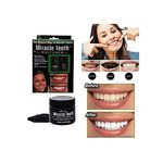 Miracle Te-eth Original Miracle: Blanchissant dents charbon actif en poudre biologique et naturel Miracle au meilleur prix au Maroc