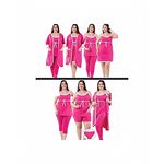 Jenika Pyjama HAREM SULTAN PYJAMAS SET 7 PIÈCES (GRANDES TAILLES) - Rose au meilleur prix au Maroc