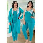 Jenika Pyjama de Nuit 3 pièce - Bleu Ciel au meilleur prix au Maroc