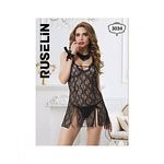Ruselin Chemise De Nuit + String - Noir au meilleur prix au Maroc