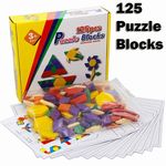 Tangrams Blocs en Bois Montessori Puzzles 130 Pièces au meilleur prix au Maroc