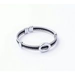 Rêve diamant Bracelet 100% Acier Noir-Argenté à motif Rond + Boite cadeau au meilleur prix au Maroc