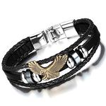 Rêve diamant Bracelet Eagle + Boite Cadeau - Noir au meilleur prix au Maroc