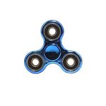 Hand Spinner Fidget Spinner Chromé - Bleu Marine au meilleur prix au Maroc