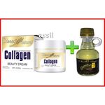 Natural  Collagen Beauty Cream 80 g  ++  Huile de ricin pur au meilleur prix au Maroc