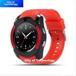Smart Watch V8 rouge  AA version internationale Appel -message -bluetooth V20 au meilleur prix au Maroc