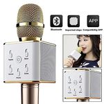 Microphone sans fil karaoke Bluetooth avec haut-parleur-Dore au meilleur prix au Maroc