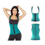 Gilet de Sudation Minceur Perte Poids au Ventre -Sauna pour Femme en Neoprene avec zipper-Bleu au meilleur prix au Maroc