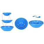 Ensemble de Bol de service a 3 niveaux s'ouvre avec une torsion pour utilisation a l'exterieur comme a l'interieur de maison- Twist Fold MZ.LUX au meilleur prix au Maroc