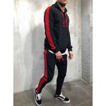 Survêtement Homme Rayure Rouge Noir au meilleur prix au Maroc