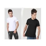 PACK 2 T-SHIRT BLANC ET NOIR au meilleur prix au Maroc