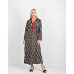 DJELLABA NOIR IMPRIME au meilleur prix au Maroc