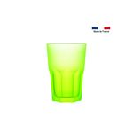 Verre à eau vert effet givré 40 cl Techno Colors made in france au meilleur prix au Maroc
