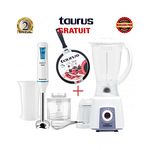 TAURUS PACK  BLENDER 1.5L MOULINETTE + MIXEUR PLONGEANT 3EN1 + CREPIERE 22 CM GRATUIT BLANC au meilleur prix au Maroc