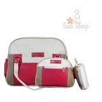 Pack bébé : Sac à langer 3 pièces Bébé - Rose foncé au meilleur prix au Maroc