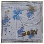 Peignoir + Serviette + Bonnet + Bavoir Pour Bébé 4 X 1- Bleu au meilleur prix au Maroc