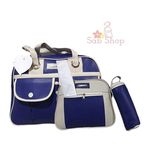 Pack bébé : Sac à langer 4 pièces Bébé - Bleu Foncé au meilleur prix au Maroc