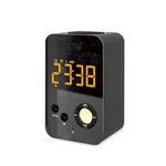 Bluetooth Audio Miroir Réveil Sans Fil Bluetooth Haut-Parleur avec Fonction Radio FM - Noir au meilleur prix au Maroc