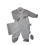 Grenouillère- Pyjama + Bonnet - TURKEY Made - Gris au meilleur prix au Maroc