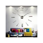 Horloge Murale Design 3D 1,20m - Silver au meilleur prix au Maroc