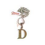 Chaine Maille Boule + Pendentif Caractère D - Acier Inoxydable au meilleur prix au Maroc