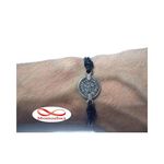 Bracelet Cuir Noir Pendentif Pièce De Monnaie Unisex (Réglable) au meilleur prix au Maroc