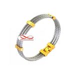 Bracelet En Acier Inoxydable Argenté + DORE au meilleur prix au Maroc