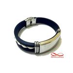 Bracelet En Acier Inoxydable Et Silicone + Cuir (Réglable) au meilleur prix au Maroc