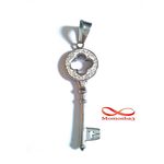 Pendentif Clé Avec Pierres En Acier Inoxydable Argenté au meilleur prix au Maroc
