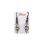 Boucles D’oreilles Noir Avec Pierres BLANC au meilleur prix au Maroc