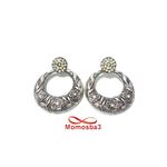 Boucles D’oreilles Argenté Avec Pierres BLANC au meilleur prix au Maroc