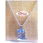 Chaine Avec Pendentif Plaque En Acier Inoxydable au meilleur prix au Maroc