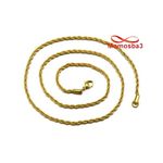 Chaîne En Acier Inoxydable + Plaqué OR JAUNE Torsadé Unisex au meilleur prix au Maroc