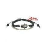 Agate Bracelet Hématite Avec Pendentif Khmissa Unisex - Fil Réglable au meilleur prix au Maroc
