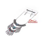 Bijoux Ensemble Collier + Boucle D'oreille Plume Pour Femme au meilleur prix au Maroc