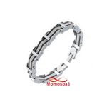 Bracelet En Acier Inoxydable Et Silicone (Réglable) au meilleur prix au Maroc