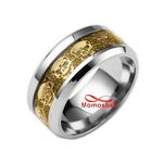 Bague En Acier Inoxydable Avec Symbole Tete De Mort DORE - Unisex au meilleur prix au Maroc
