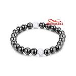 Agate Hématite + Pierres Naturelle Transparent - élastique au meilleur prix au Maroc