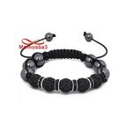 Bracelet Shamballa Crystal Noir - Unisex au meilleur prix au Maroc