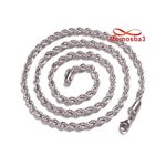 Chaine En Acier Inoxydable Argenté - Taille 4mm au meilleur prix au Maroc