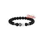 Agate Pierres Naturelle Noir BLANC Et Hématite - élastique au meilleur prix au Maroc