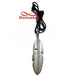 Collier Fil Noir Réglable Avec Pendentif Plume - Unisex au meilleur prix au Maroc