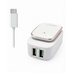 Chargeur Secteur Mural Voyage A2205 Originale Lampe de nuit Tactile Double Usb 2.4A Pour iPhone et samsung au meilleur prix au Maroc