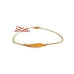Bracelet Plume En Acier Inoxydable DORE Pour Femmes au meilleur prix au Maroc