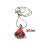 Chaine Pour Femme Avec Pendentif Cloche ROUGE Avec Coeur au meilleur prix au Maroc