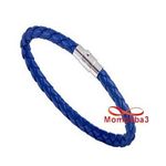 Bracelet Cuir BLEU Avec Fermoir Magnétique - Unisex au meilleur prix au Maroc