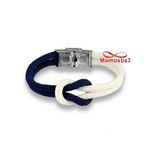 Bracelet Marine Fil Parachute Avec Fermoir En Acier Inoxydable Argenté au meilleur prix au Maroc