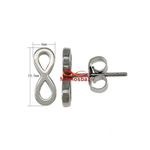 2 Boucles D'oreille Infinity En Acier Inoxydable au meilleur prix au Maroc
