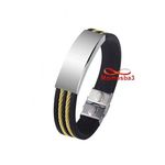 Bracelet En Acier Inoxydable Et Silicone Pour Homme (Réglable) au meilleur prix au Maroc